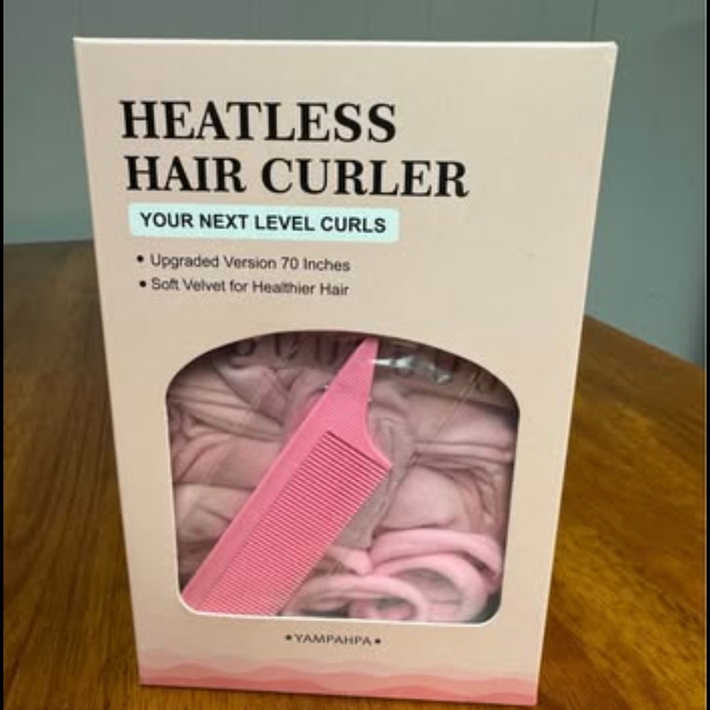Brand New No Heat Hair Curlers for Medium Long Hair, Pink